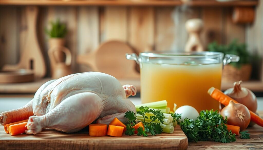 Vorbereitung Suppenhuhn Zutaten Vorbereitung Suppenhuhn Zutaten