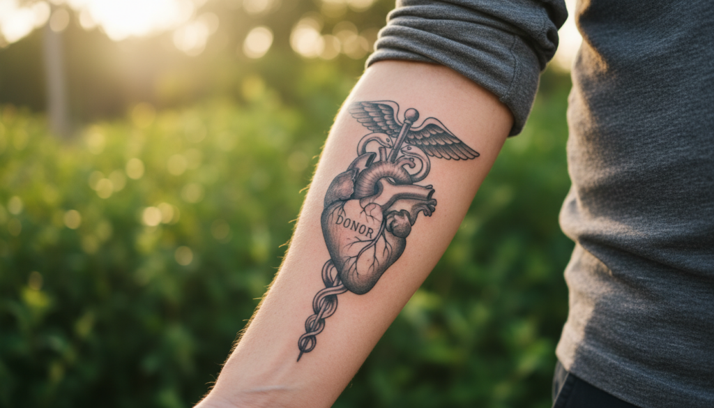 Organspende Tattoo wohin