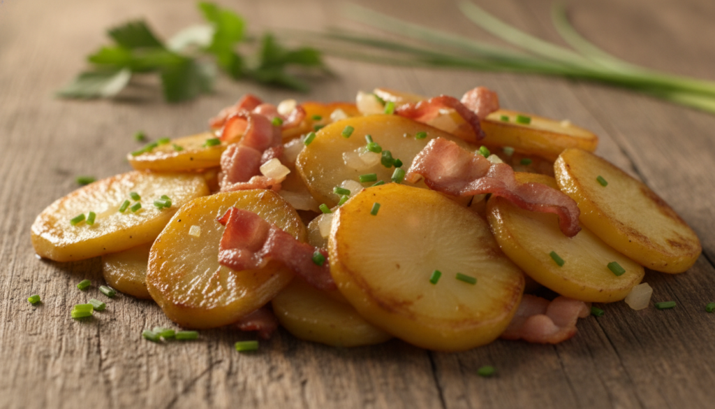 Bratkartoffeln mit Speck und Zwiebeln
